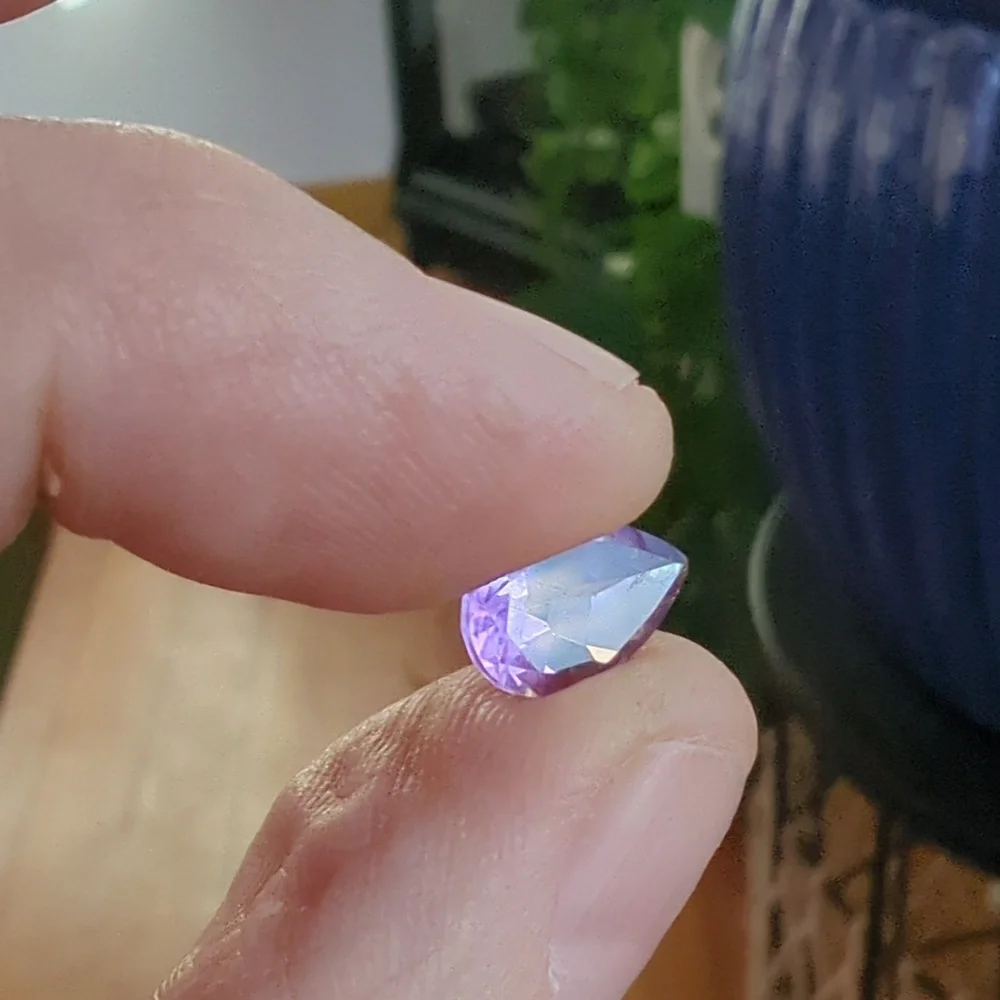Teardrop Purple Amethyst Ring Gem for Fine Jewelry